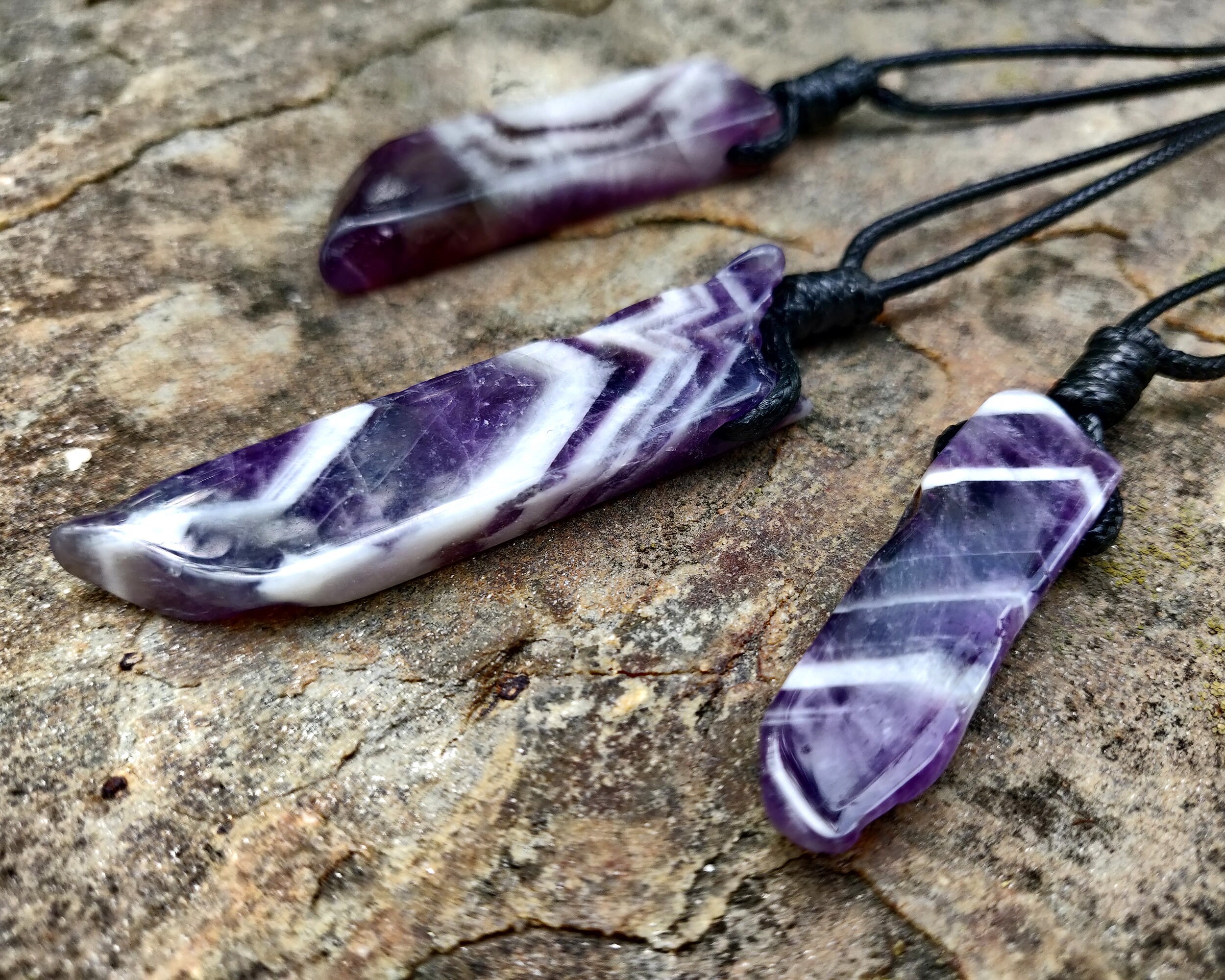 Chevron Amethyst Pendant Protection 