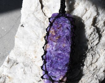 Collar de charoita, joyería bohemia para mujer, collar de piedra morada, regalos de cumpleaños únicos para ella