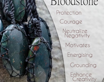 Bloodstone Pendant, Deep Green Jewelry, Men's Boho Necklace, Protection Amulet, Boyfriend Gift for Birthday