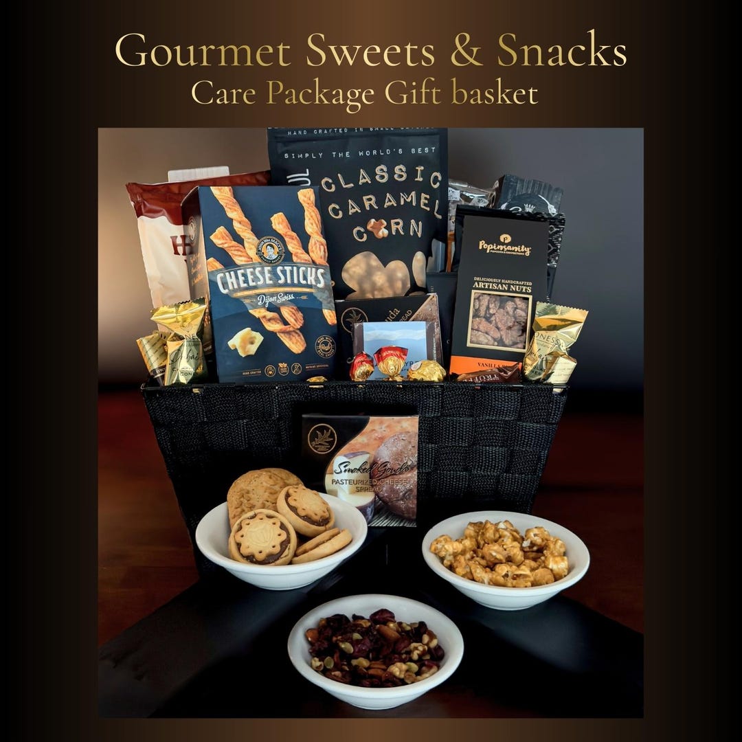 Gourmet Sweets and Snacks Care Package | Gourmet Gift Basket | Sympathy ...