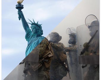 Police Brutality Art Print | Peaceful Protest & Civil Rights Wall Art | Social Justice Activism Decor