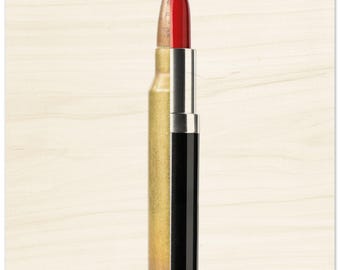Bullets’N Lips Wood Prints– Feminist Wall Art | Women’s Rights Artwork | Choose Love Over Violence