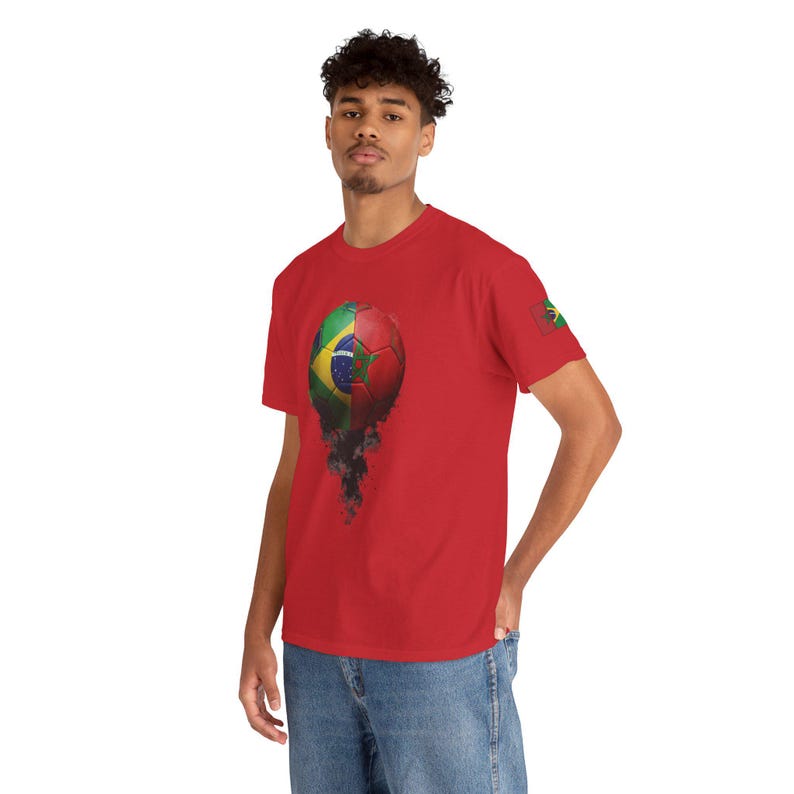 Brazil vs Morocco Match Day, Worldcup football, Soccer worldcup, T-Shirt image 7