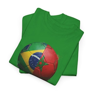 Brazil vs Morocco Match Day, Worldcup football, Soccer worldcup, T-Shirt image 1