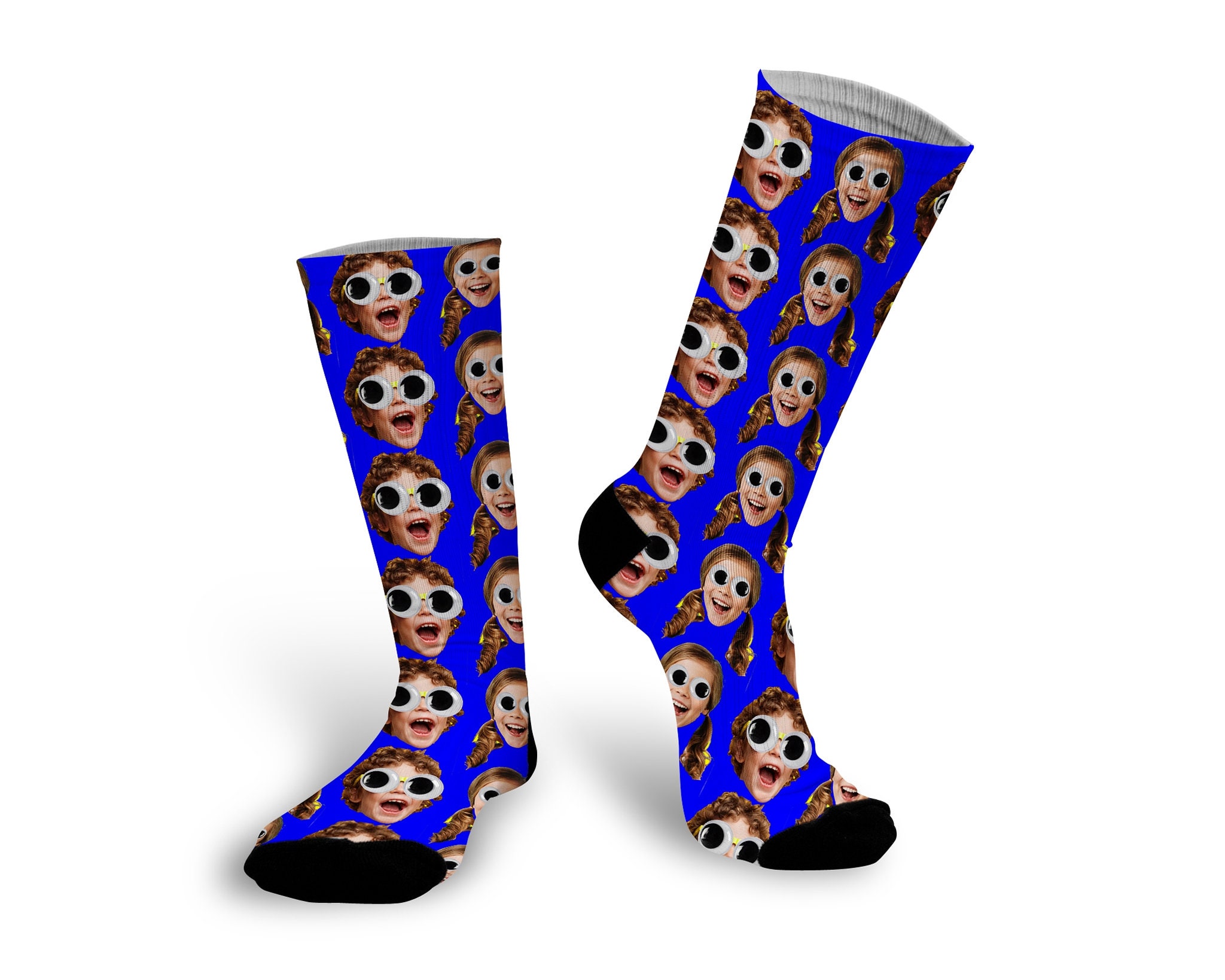 Googly Eye Face Socks Customized Socks Funny Photo Socks | Etsy