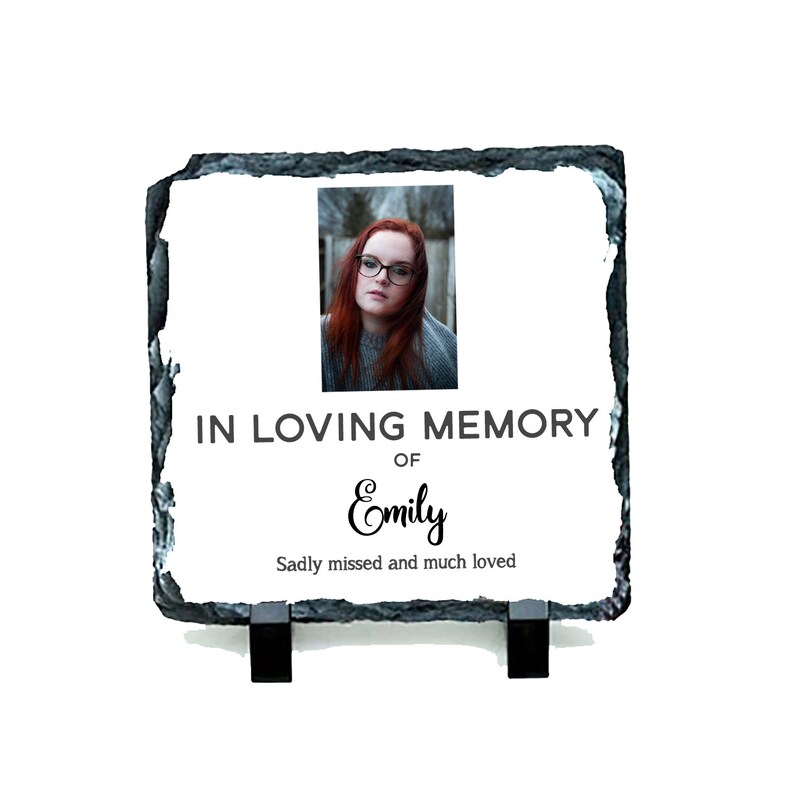 Personalized Grave Photo Slate Grave Marker Photo Memorial Etsy Ireland