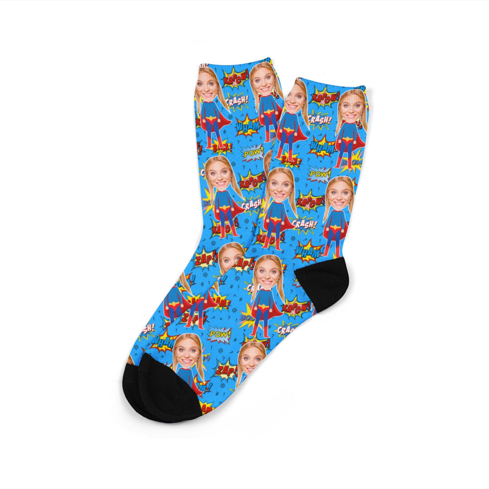 Mums Are Superhero Socks Funny Photo Socks Custom Printed Etsy