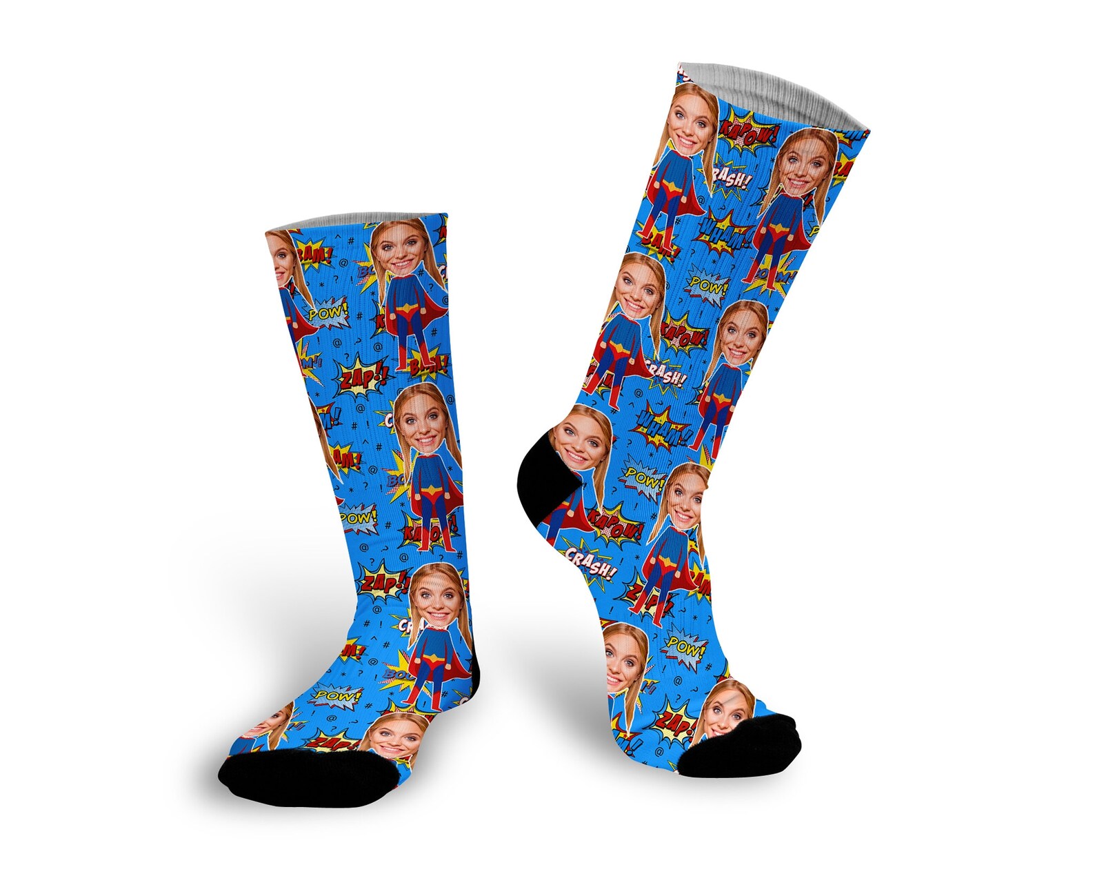 Mums Are Superhero Socks Funny Photo Socks Custom Printed Etsy