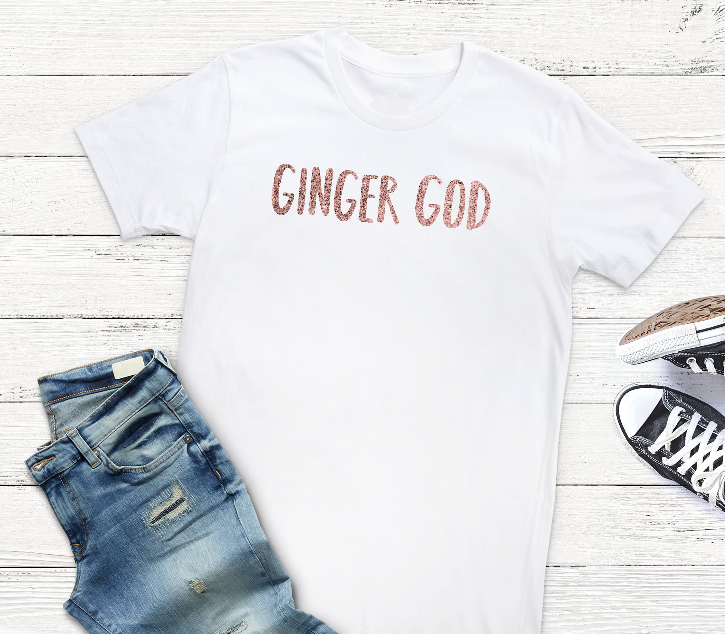 Ginger God Funny T Shirt Gift for Redheads Badass Red Hair Etsy