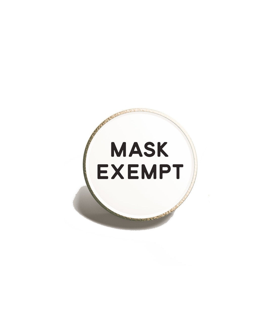Face Mask Exempt Pin Badge Mask Exemption Lapel Pin Etsy
