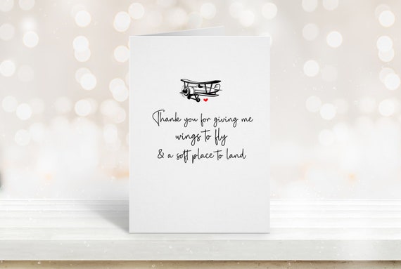Thank You For Giving Me The Wings To Fly Card Thank You - Etsy