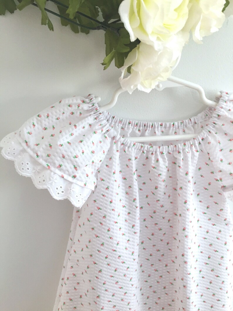 Portraits Baby Gift Size 1218M Ready to Ship LAST ONE Baby Girl Rosebud Seersucker and Lace Dress Church Blessing Dress Birthday Party