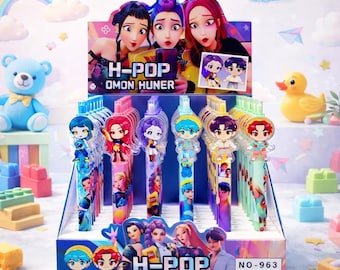 Set di penne gel anime K-Pop: stile cacciatore di demoni, cancelleria