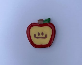 Handgemachter Apfel Magnet Obst Kühlschrankmagnet Küche Dekor Essen Haushaltswaren Quirky Housewarming Geschenk