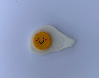 Handgefertigter Eiermagnet, Spiegelei-Kühlschrankmagnet, süße Küchendekoration, Einzugsgeschenk
