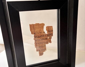 Manuscript Papyrus  52 Spinning Black Double-Sided Frame | Master-crafted Replica