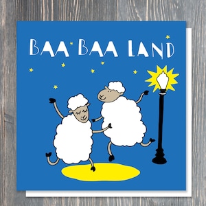 VERJAARDAG- of GREETINGS-kaart - satire voor fans van La La Land (of schapen): -)