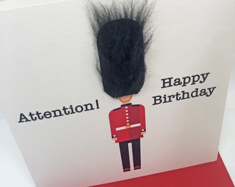 Cheerful hand finished BIRTHDAY card with FAKE FUR detail