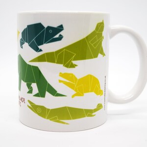 Illustrated Crystal Palace Origami Dinosaur Mug image 5