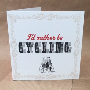 CUMPRIMENTOS com estilo retro cómico ou cartão de ANIVERSÁRIO para amantes de bicicletas/ciclistas unissex