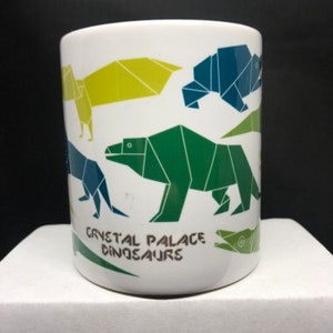 Illustrated Crystal Palace Origami Dinosaur Mug image 4