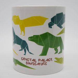 Illustrated Crystal Palace Origami Dinosaur Mug image 7