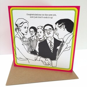 Humourous rude retro &#39;NEW JOB&#39; Card for grownups