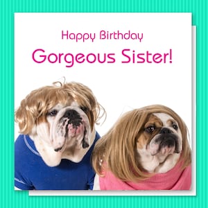 Augura un felice COMPLEANNO originale alla tua splendida SORELLA!