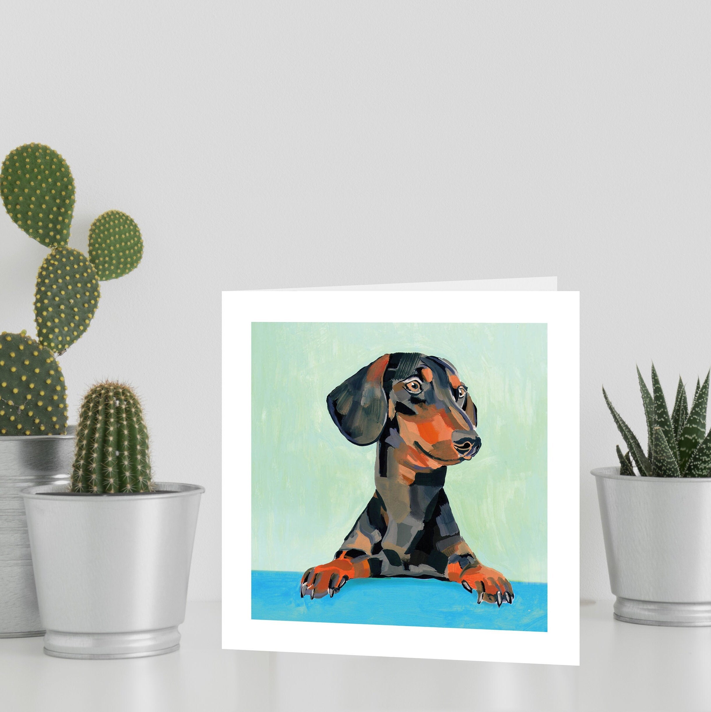 Sausage Dog Portrait BIRTHDAY or GREETINGS Card for Dachshund Lovers - Etsy