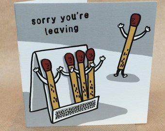 Leichter Humor Cartoon Spiel VERLASSEN Karte Arbeitsplatz, Nachbar, weg auf Reisen etc