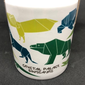 Illustrated Crystal Palace Origami Dinosaur Mug image 6