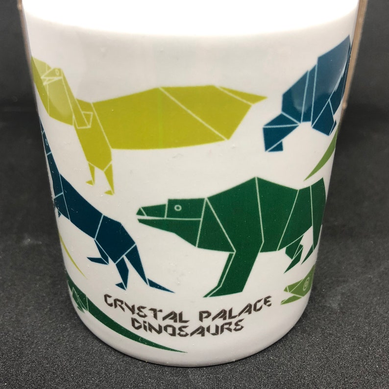 Illustrated Crystal Palace Origami Dinosaur Mug image 6