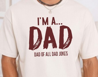 Camiseta con chistes divertidos de papá, camiseta "Soy papá", sudadera con humor para el Día del Padre, camiseta gráfica "Papá de todos los chistes de papá", camiseta patriótica con cuello en V para papá