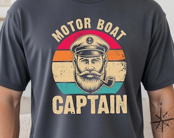 Boat Captain Graphic Shirt, Funny Nautical Tee, Summer Lake Sweatshirt, Motor Boat Lover Hoodie, Fishing Vacation Shirt, Casual V Neck Top