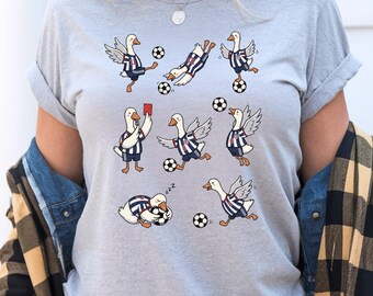 USA Goose Soccer Shirt, Funny Goose Soccer Tee, Patriotic Soccer Bird Shirt, Red White Blue Soccer Tee