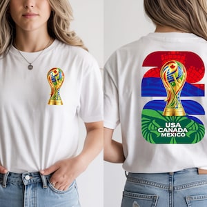 world soccer cup graphic design printed white color t-shirt