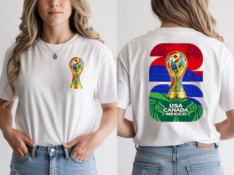 world soccer cup graphic design printed white color t-shirt