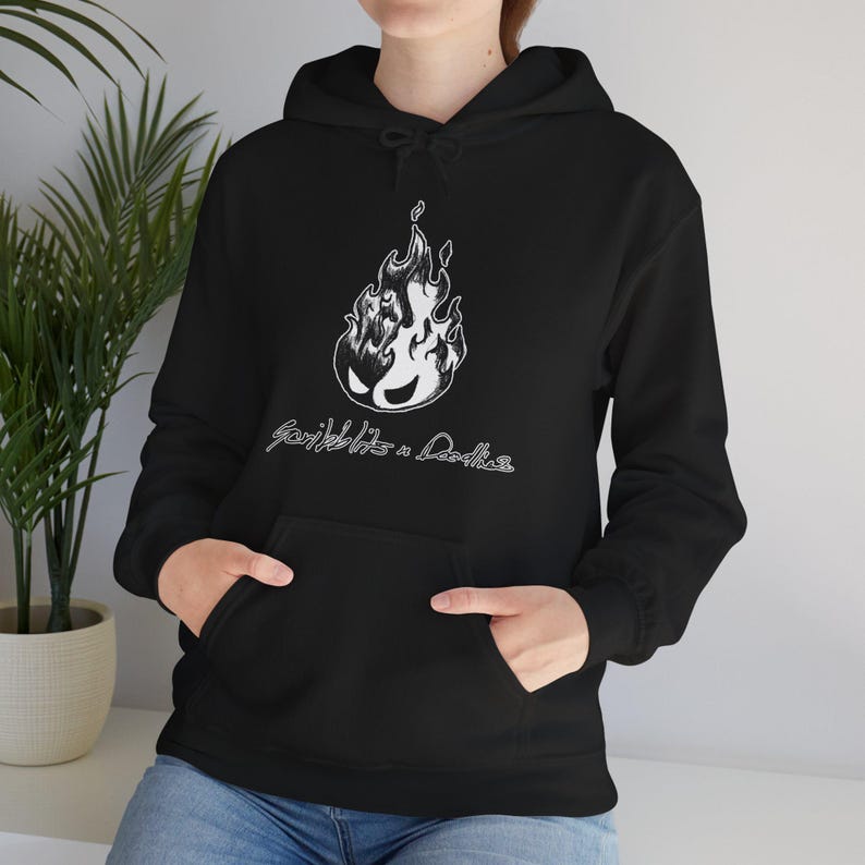 Fireball Creature Hoodie, Fire Solves Everything Sweater, Angry Fire Elemental Pullover, Chaotic Fire Humor, Fantasy Creature Gift #12082 image 6