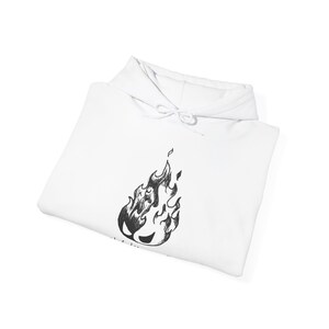 Fireball Creature Hoodie, Fire Solves Everything Sweater, Angry Fire Elemental Pullover, Chaotic Fire Humor, Fantasy Creature Gift #12082 image 3