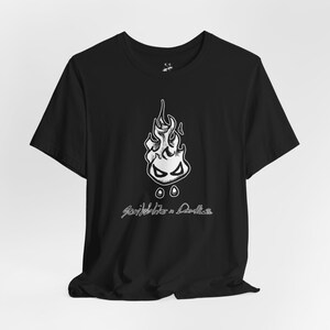 Grumpy Fireball Creature T-Shirt, Funny Fire Elemental pet, Explosive Mood Graphic Tee, Chaotic Energy Creature Shirt, Fantasy Gift #72555 zdjęcie 3