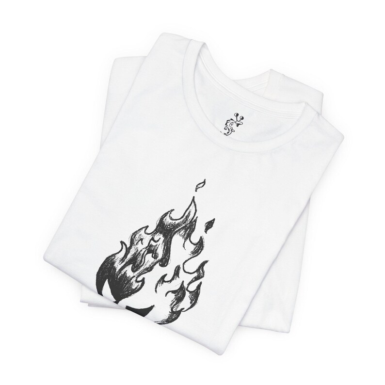Fireball Creature T-Shirt, Fire Solves Everything Shirt, Angry Fire Elemental Tee, Chaotic Fire Humor Tee, Fantasy Creature Gift #12082 imagen 3