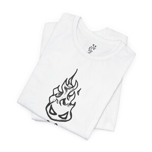 Grumpy Fireball Creature T-Shirt, Funny Fire Elemental pet, Explosive Mood Graphic Tee, Chaotic Energy Creature Shirt, Fantasy Gift #72555 zdjęcie 8