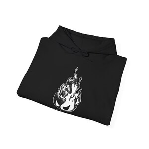 Fireball Creature Hoodie, Fire Solves Everything Sweater, Angry Fire Elemental Pullover, Chaotic Fire Humor, Fantasy Creature Gift #12082 image 4