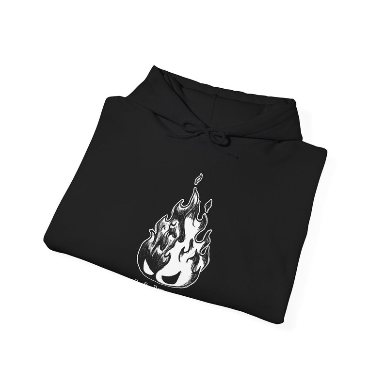 Fireball Creature Hoodie, Fire Solves Everything Sweater, Angry Fire Elemental Pullover, Chaotic Fire Humor, Fantasy Creature Gift #12082 image 4