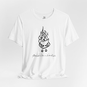 Grumpy Fireball Creature T-Shirt, Funny Fire Elemental pet, Explosive Mood Graphic Tee, Chaotic Energy Creature Shirt, Fantasy Gift #72555 zdjęcie 9
