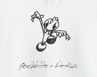 Pouncing Creature Hoodie, Mischief Maker Gift, Scribblits n Doodlies Pullover