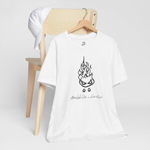 Grumpy Fireball Creature T-Shirt, Funny Fire Elemental pet, Explosive Mood Graphic Tee, Chaotic Energy Creature Shirt, Fantasy Gift #72555 zdjęcie 11