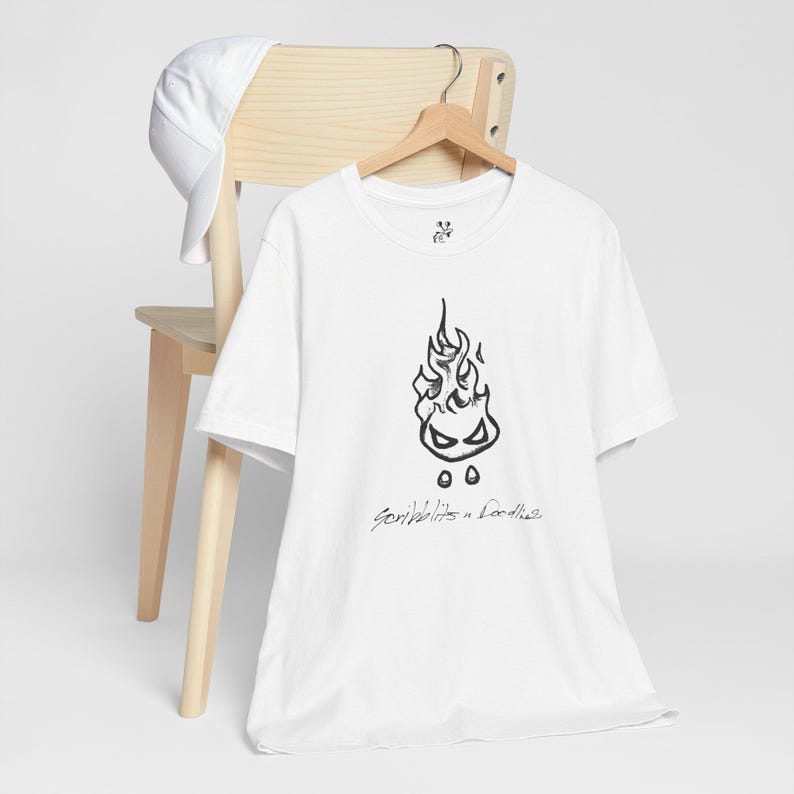 Grumpy Fireball Creature T-Shirt, Funny Fire Elemental pet, Explosive Mood Graphic Tee, Chaotic Energy Creature Shirt, Fantasy Gift #72555 zdjęcie 11
