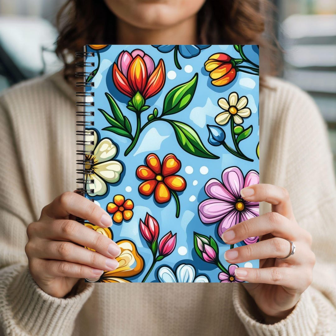 Whimsy Notebook Deco Whimsical Floral Notebook - Etsy