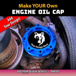 Custom Anodized Engine Oil Cap | Full Color Decal, JDM, Engine Dress Up